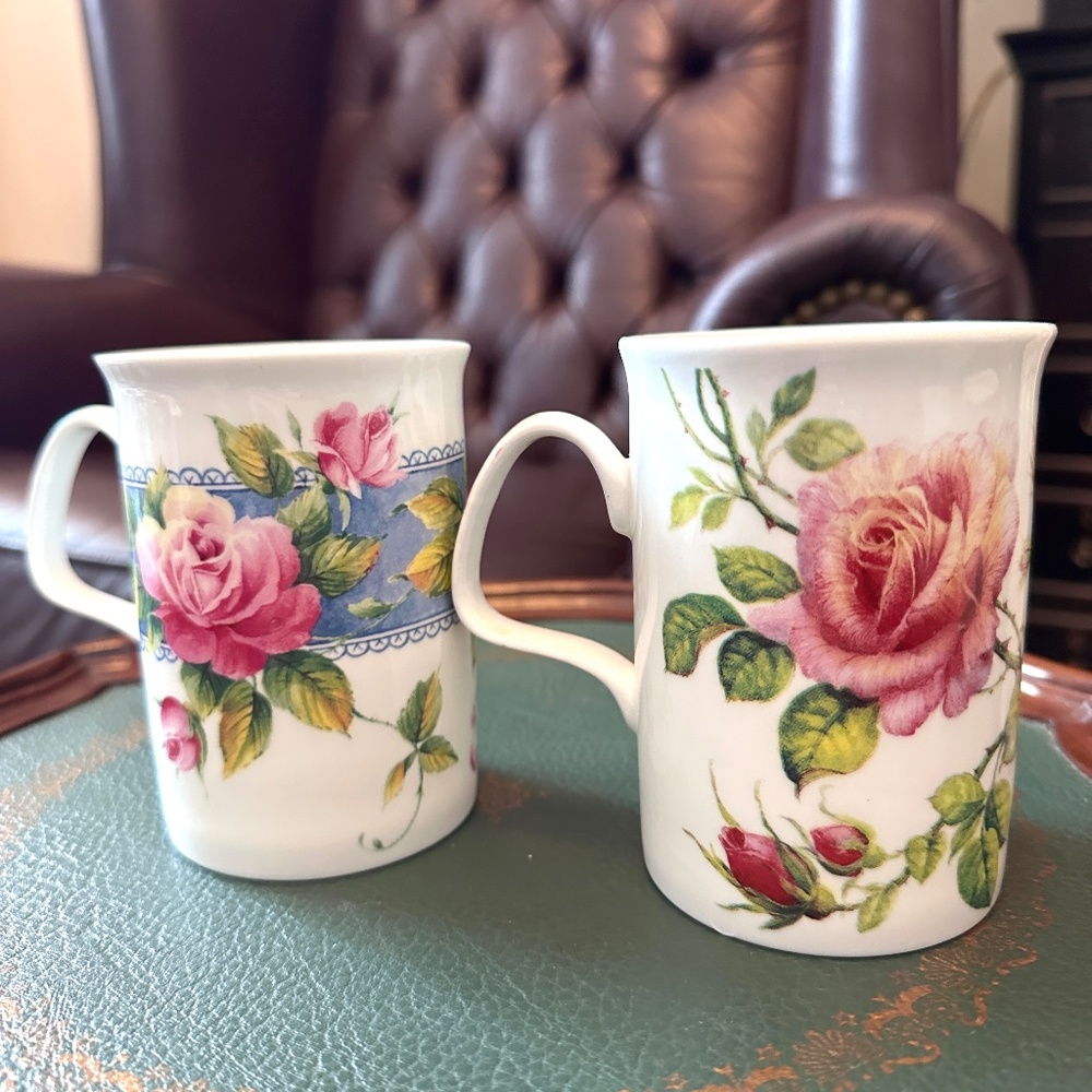 ROY KIRKHAM English Rose fine bone china mugs